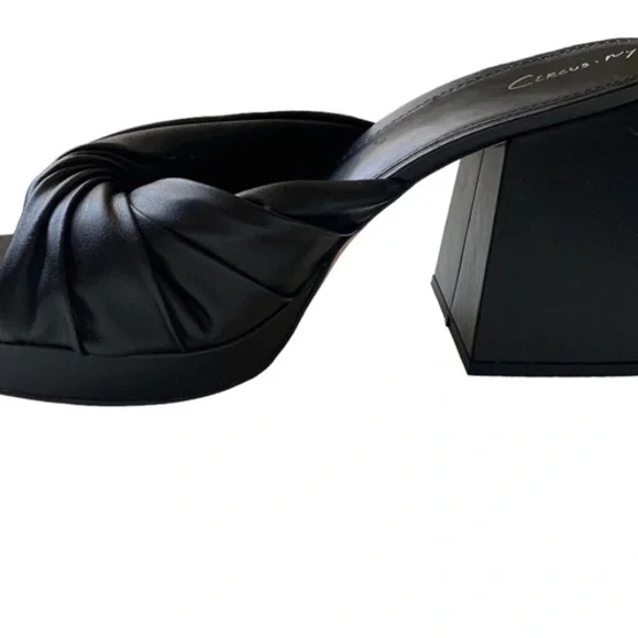 Circus NY Marianna Block Heel Black Sandals US  7 - Picture 2 of 8